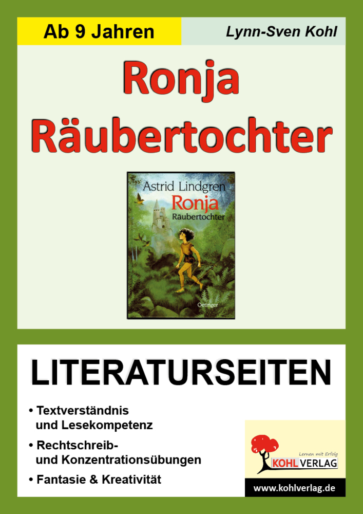 Cover: 9783866321458 | Astrid Lindgren 'Ronja Räubertochter', Literaturseiten | Kohl | Buch