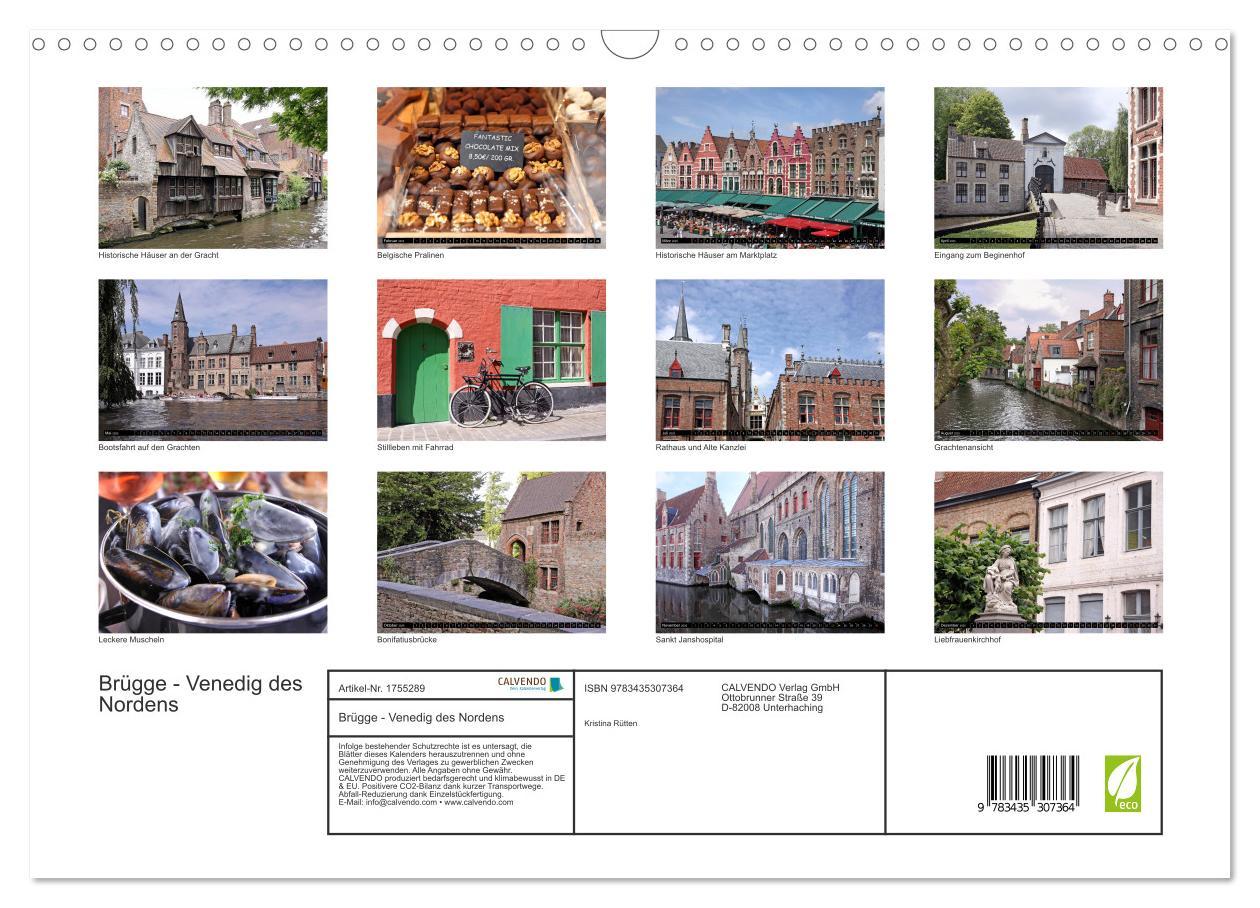 Bild: 9783435307364 | Brügge - Venedig des Nordens (Wandkalender 2025 DIN A3 quer),...