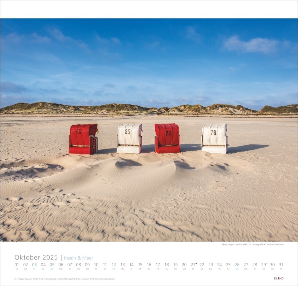 Bild: 9783964023247 | Inseln und Meer Edition Kalender 2025 | Kalender | Spiralbindung