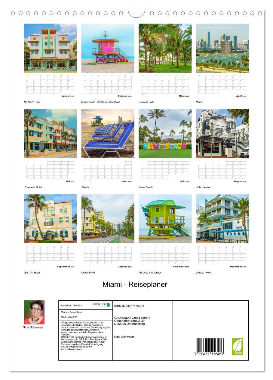 Bild: 9783457156483 | Miami - Reiseplaner (Wandkalender 2025 DIN A3 hoch), CALVENDO...