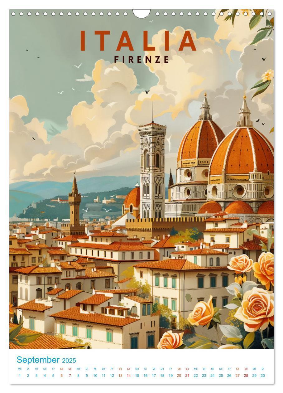 Bild: 9783457130261 | Italien - Old School Poster Style (Wandkalender 2025 DIN A3 hoch),...