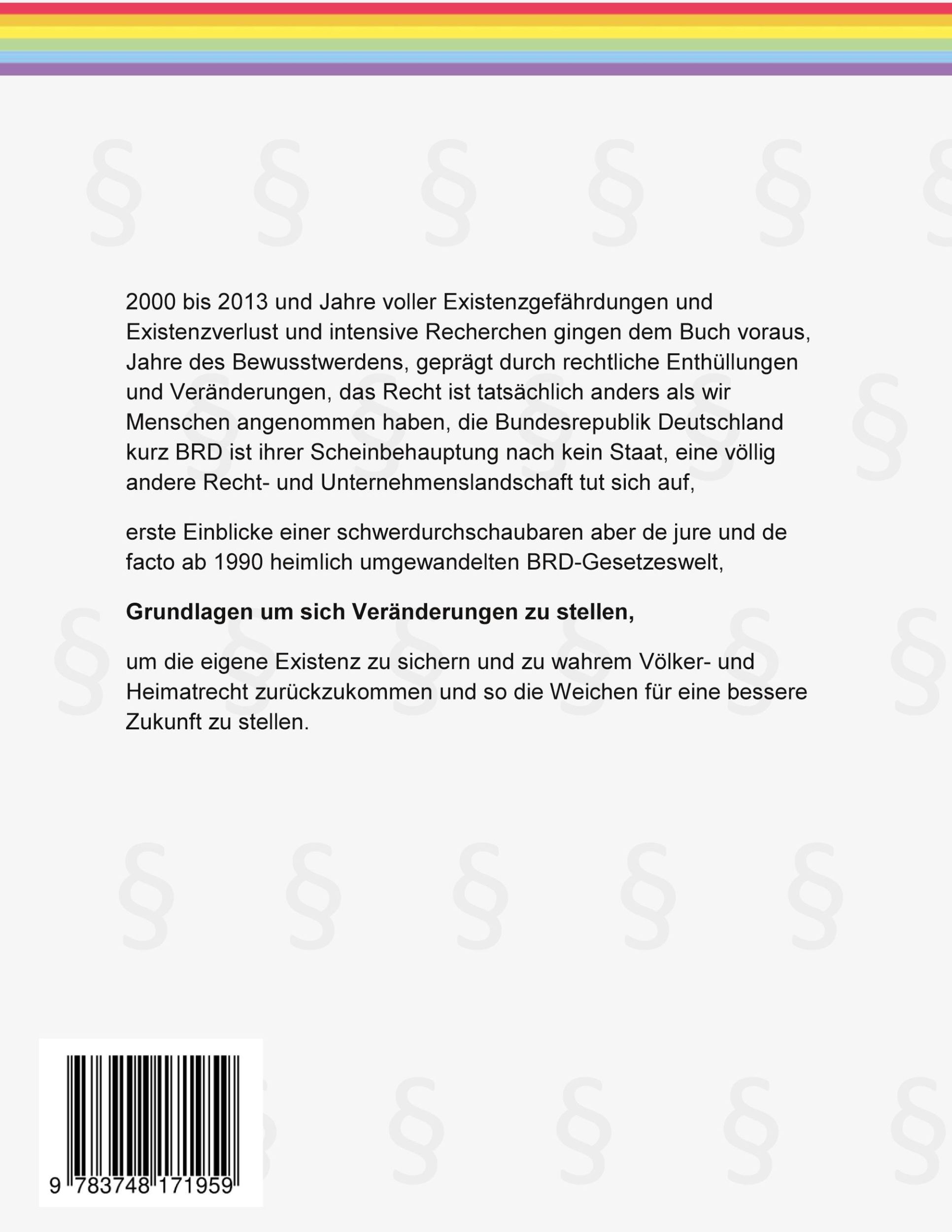 Rückseite: 9783748171959 | Hoheitsrechte - Grundverträge | Peter Vom See | Taschenbuch | 436 S.