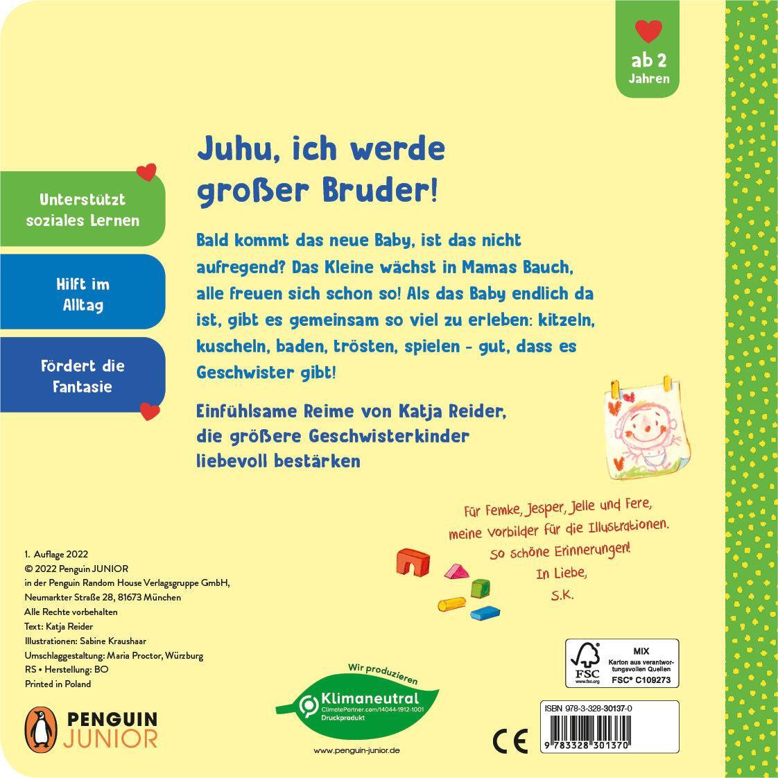 Bild: 9783328301370 | Juhu, ich bin jetzt großer Bruder! | Katja Reider | Buch | Deutsch