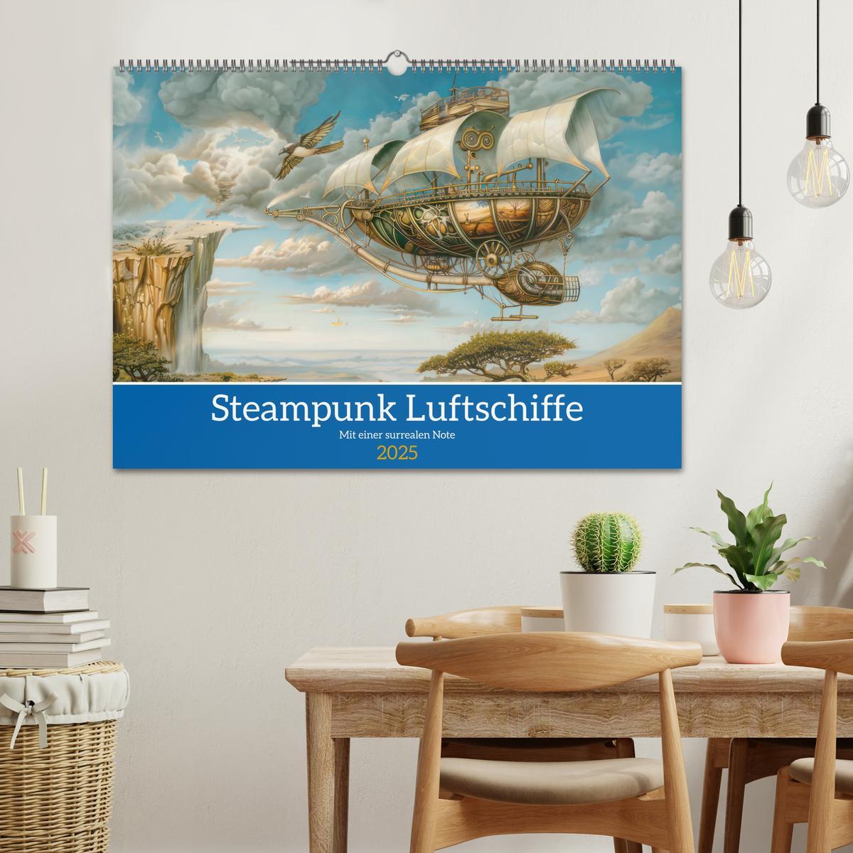 Bild: 9783383807640 | Steampunk Luftschiffe mit einer surrealen Note (Wandkalender 2025...