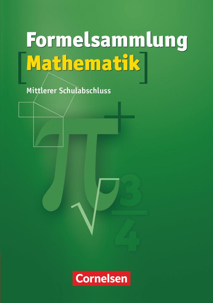 Cover: 9783060401123 | Formelsammlungen Sekundarstufe I - Mittlerer Schulabschluss...