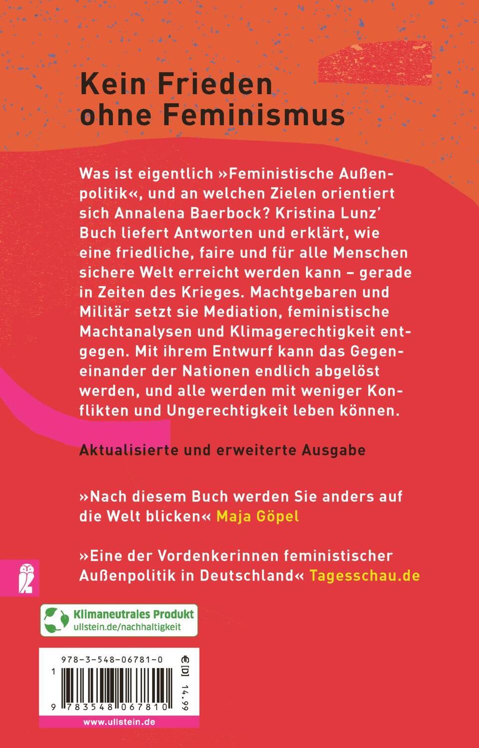 Rückseite: 9783548067810 | Die Zukunft der Außenpolitik ist feministisch | Kristina Lunz | Buch