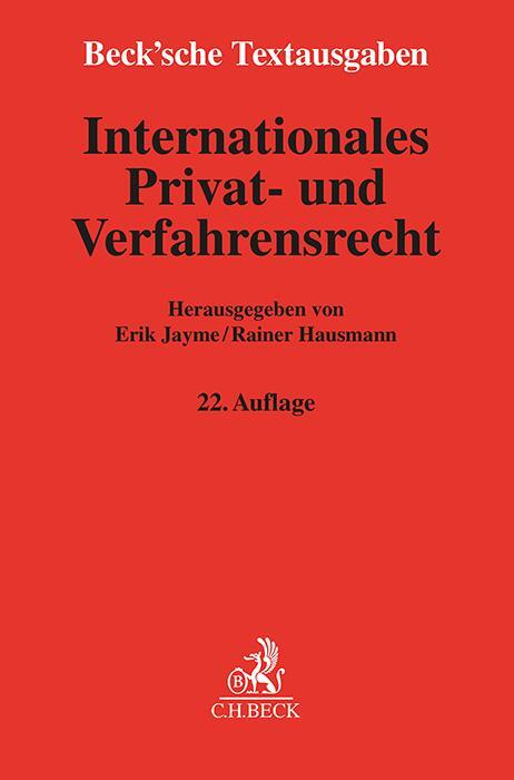 Cover: 9783406824937 | Internationales Privat- und Verfahrensrecht | Erik Jayme (u. a.)