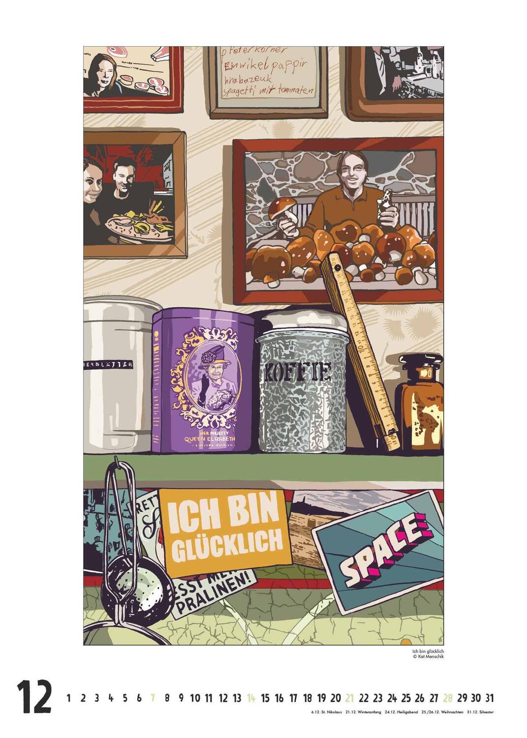 Bild: 4250809653938 | Kat Menschik: Daheim - Posterkalender mit Illustrationen 2025 -...