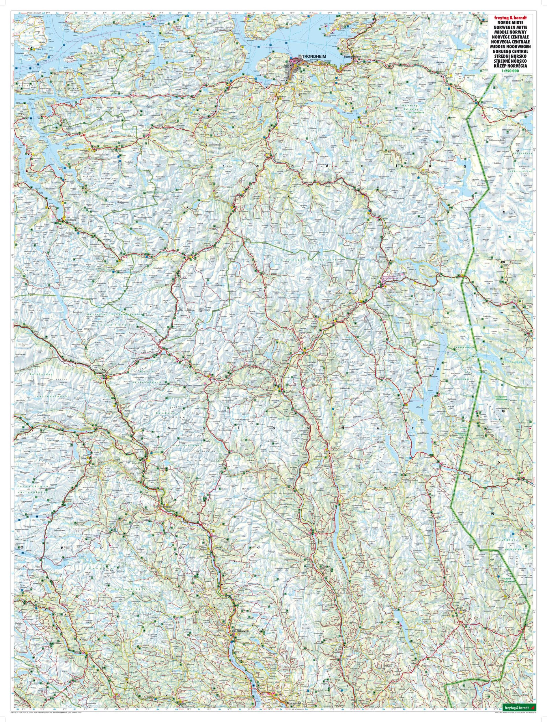 Bild: 9783707921649 | Norwegen Mitte, Straßen- und Freizeitkarte 1:250.000, freytag &amp; berndt