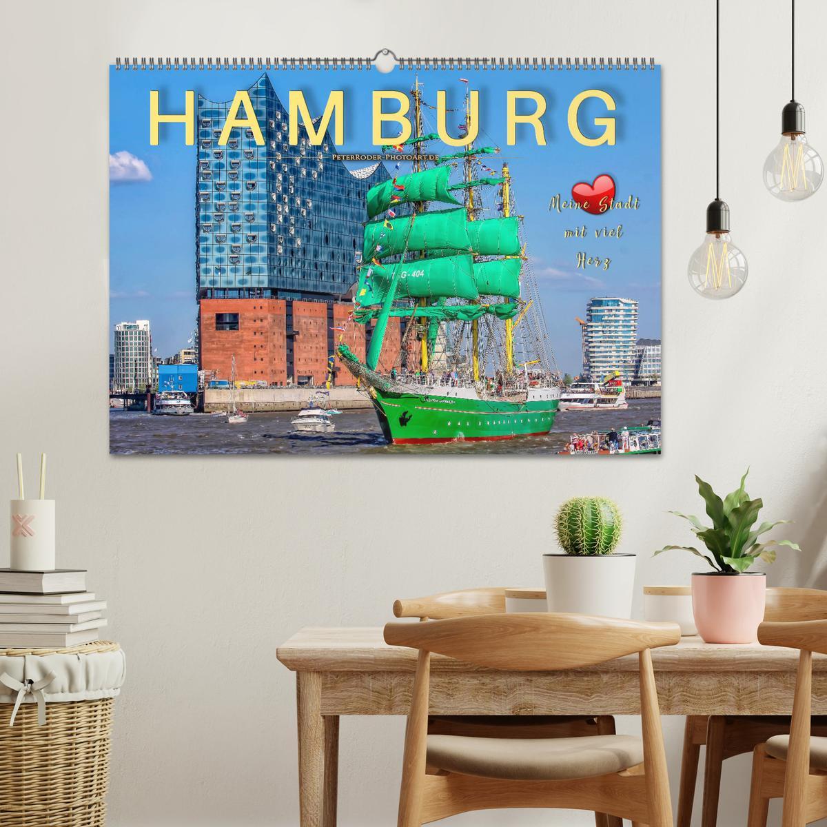 Bild: 9783435321322 | Hamburg - meine Stadt mit viel Herz (Wandkalender 2025 DIN A2...