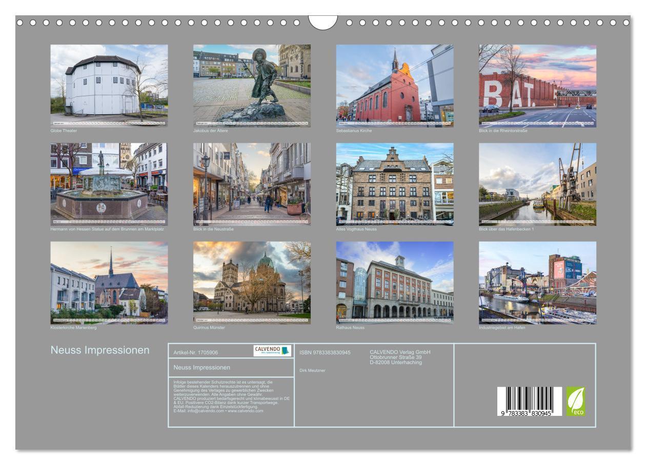 Bild: 9783383830945 | Neuss Impressionen (Wandkalender 2025 DIN A3 quer), CALVENDO...