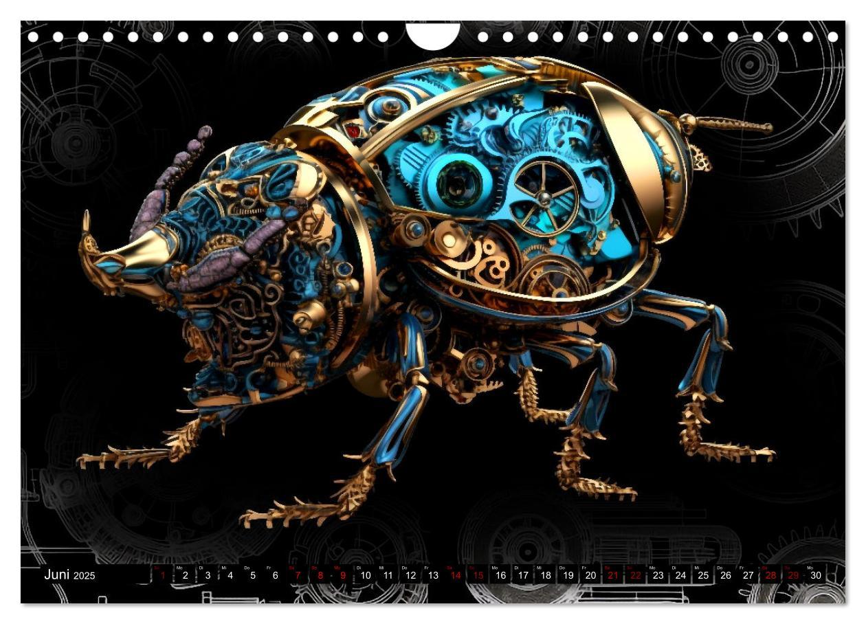 Bild: 9783383865404 | Mechanische Steampunk Tierwelt (Wandkalender 2025 DIN A4 quer),...