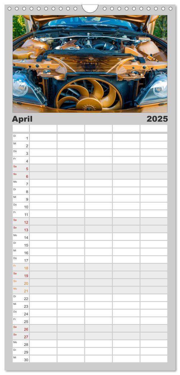 Bild: 9783457115619 | Familienplaner 2025 - Tuning Power mit 5 Spalten (Wandkalender, 21...