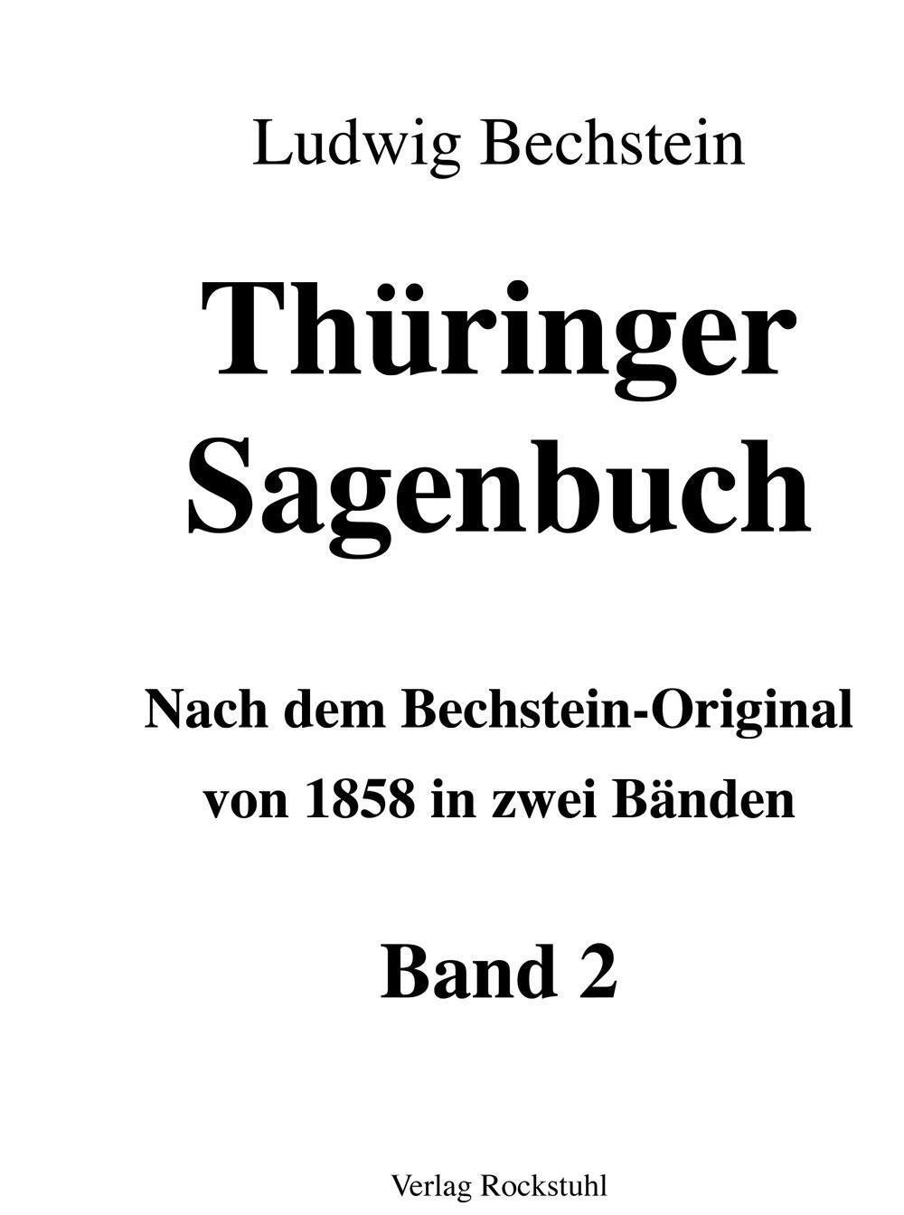 Bild: 9783936030082 | Thüringer Sagenbuch 2 | Ludwig Bechstein | Buch | Deutsch | 2014