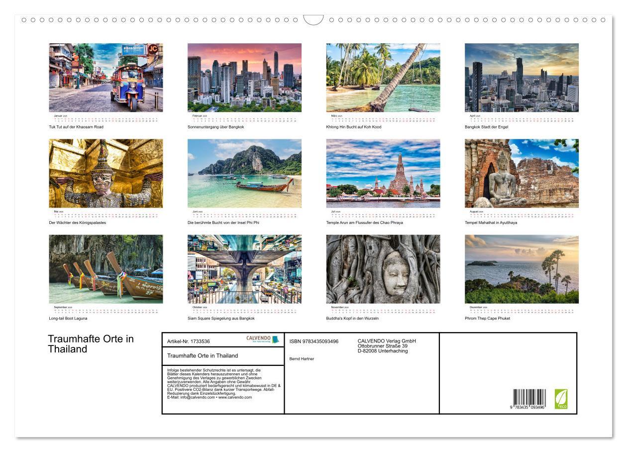 Bild: 9783435093496 | Traumhafte Orte in Thailand (Wandkalender 2025 DIN A2 quer),...