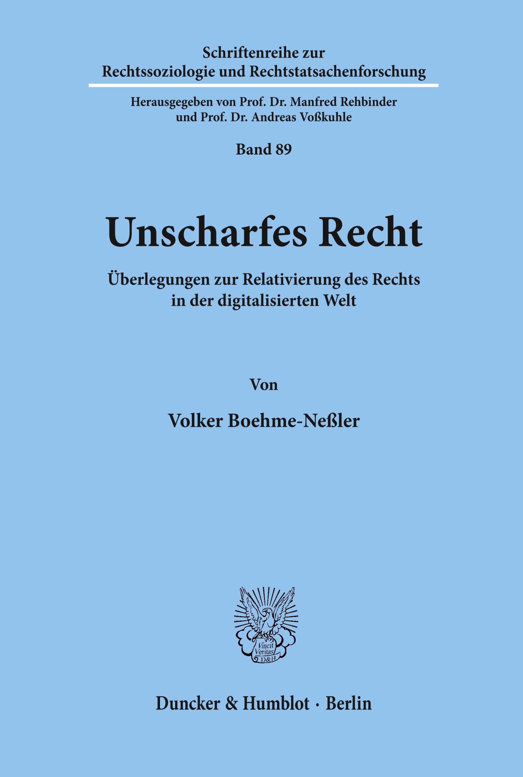 Cover: 9783428129386 | Unscharfes Recht. | Volker Boehme-Neßler | Taschenbuch | Paperback