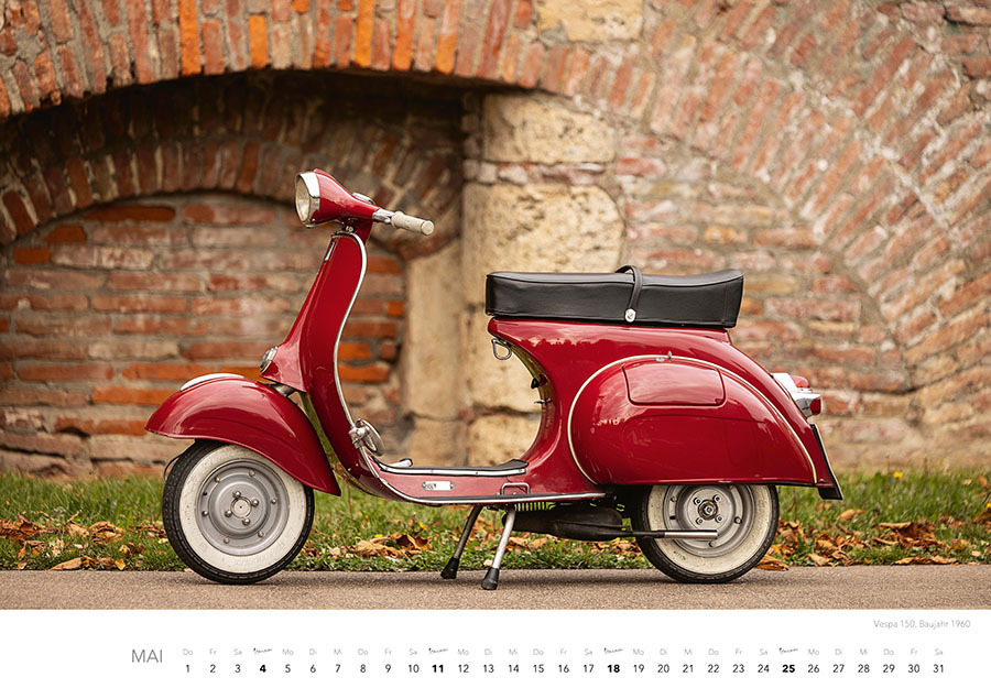 Bild: 9783966648387 | Vespa Kalender 2025 | La Dolce Vita auf zwei Rädern. Roller Kalender