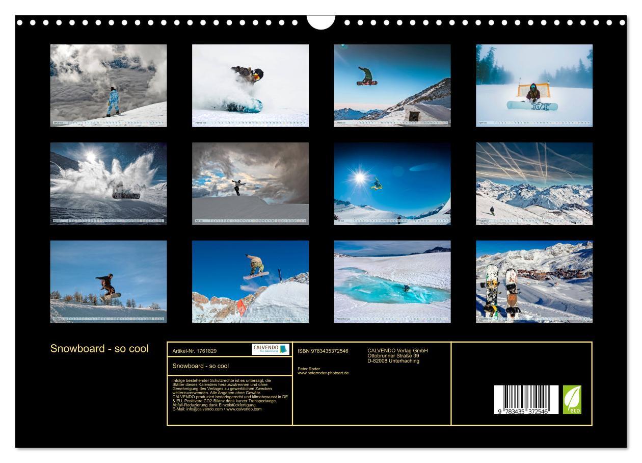 Bild: 9783435372546 | Snowboard - so cool (Wandkalender 2025 DIN A3 quer), CALVENDO...