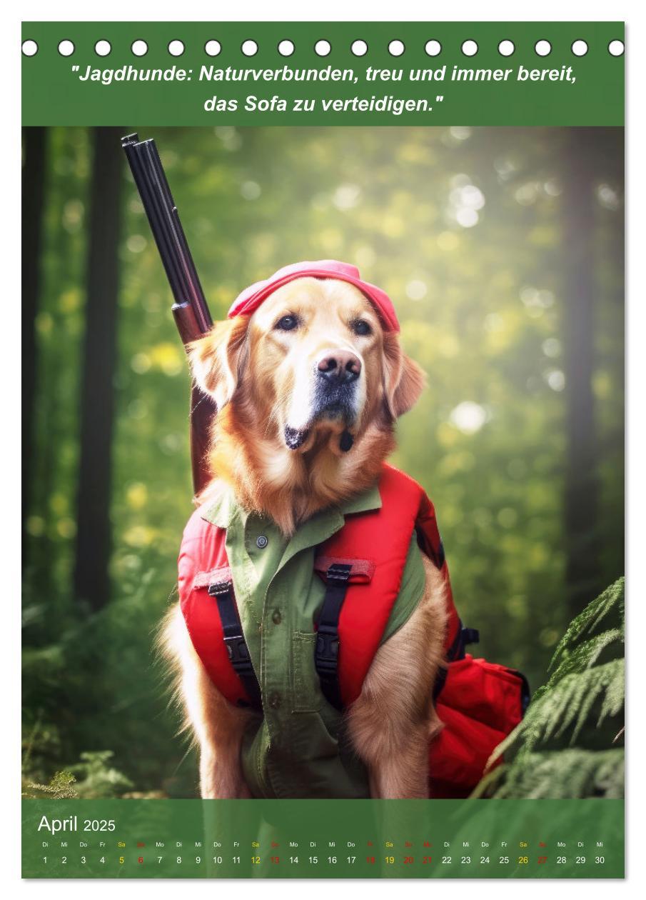 Bild: 9783435979899 | Lustige Jagdhunde mit Jägerlatein (Tischkalender 2025 DIN A5 hoch),...