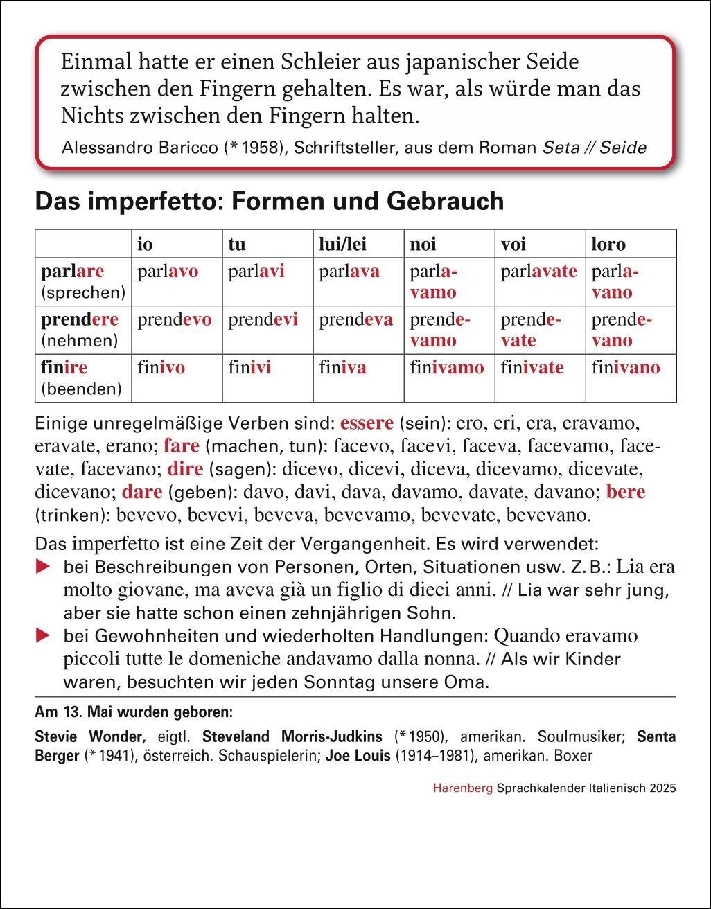 Bild: 9783840033629 | Italienisch Sprachkalender 2025 - Italienisch lernen leicht gemacht...