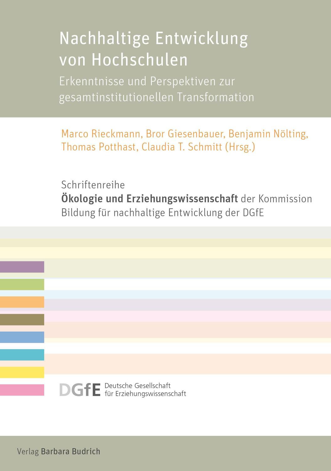 Cover: 9783847425519 | Nachhaltige Entwicklung von Hochschulen | Marco Rieckmann (u. a.)