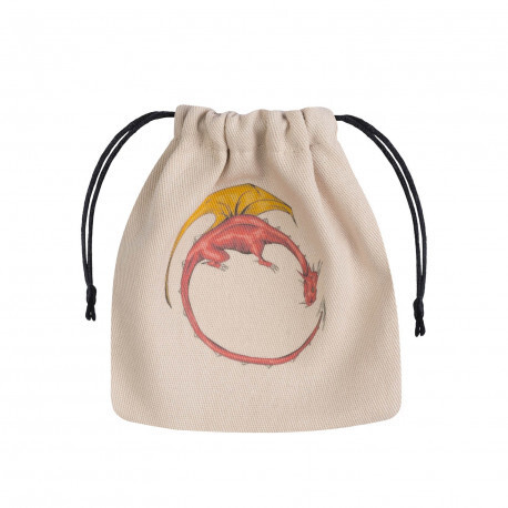 Cover: 5907814951854 | Dragon Beige &amp; multicolor Dice Bag | Dice Bag | QWODRA10 | Q-workshop