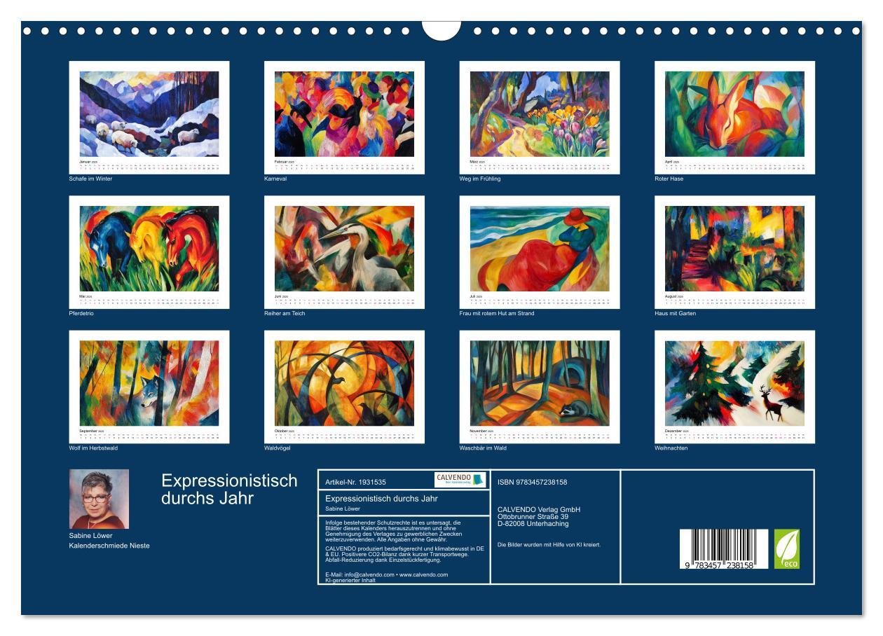 Bild: 9783457238158 | Expressionistisch durchs Jahr (Wandkalender 2025 DIN A3 quer),...