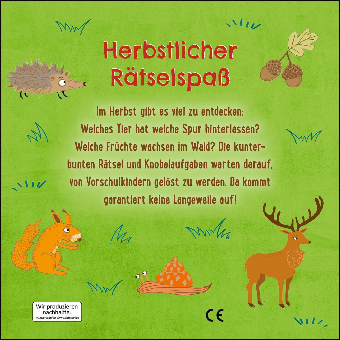 Rückseite: 9783845859934 | Naturrätsel im Herbst | Ab 4 Jahren | Eleanor Sommer | Taschenbuch