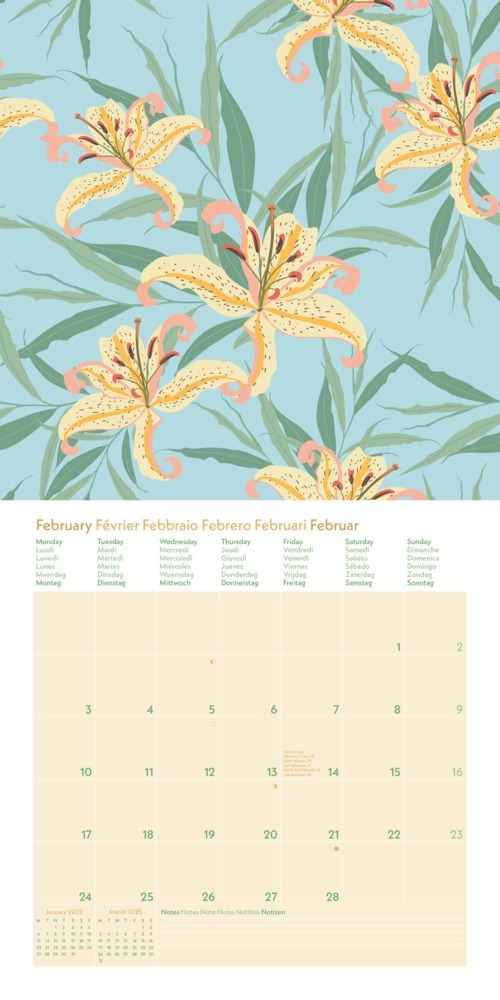 Bild: 4002725981721 | GreenLine Floral 2025 Broschürenkalender, 30x30cm, Wandkalender mit...