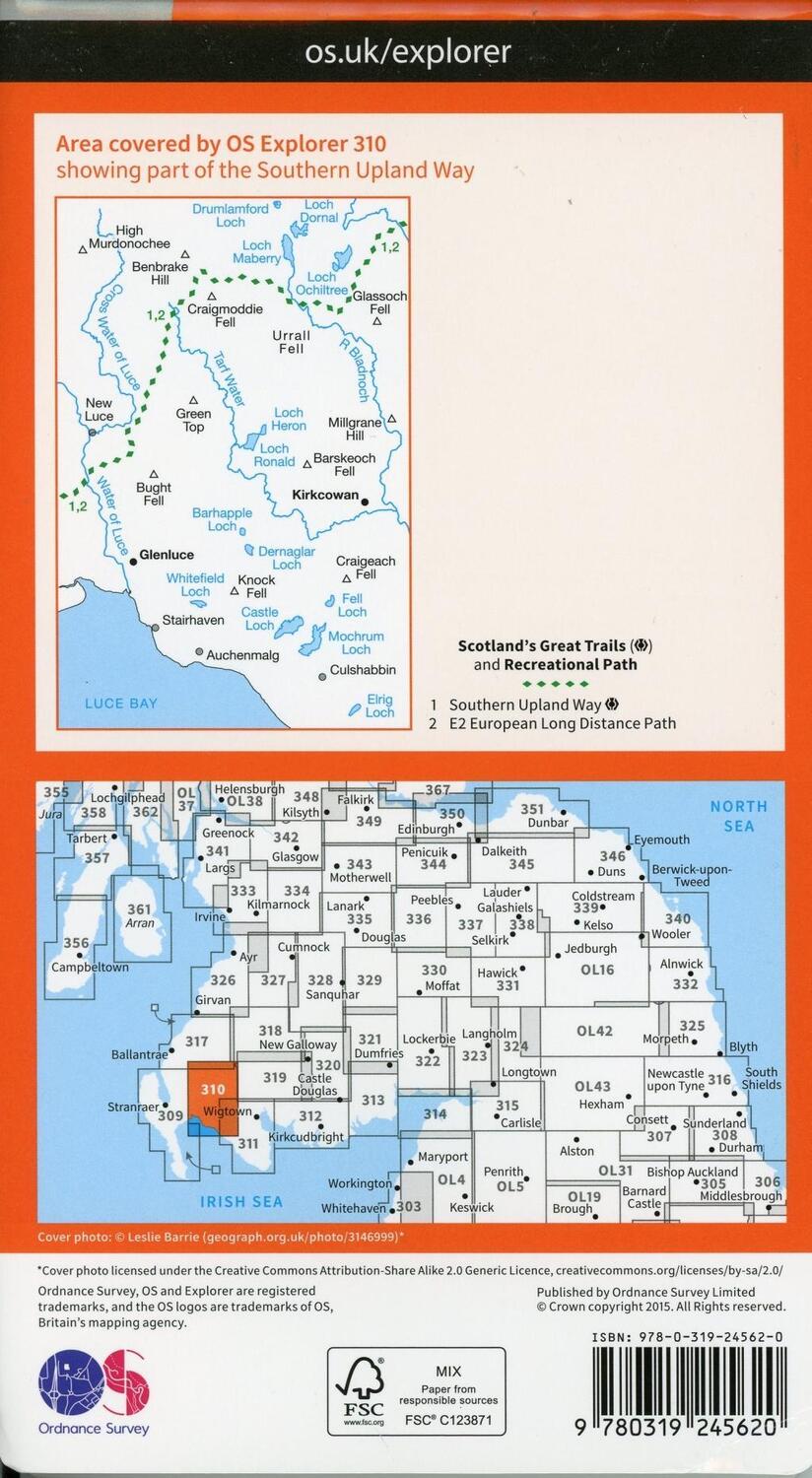 Bild: 9780319245620 | Glenluce and Kirkcowan | Ordnance Survey | (Land-)Karte | Englisch