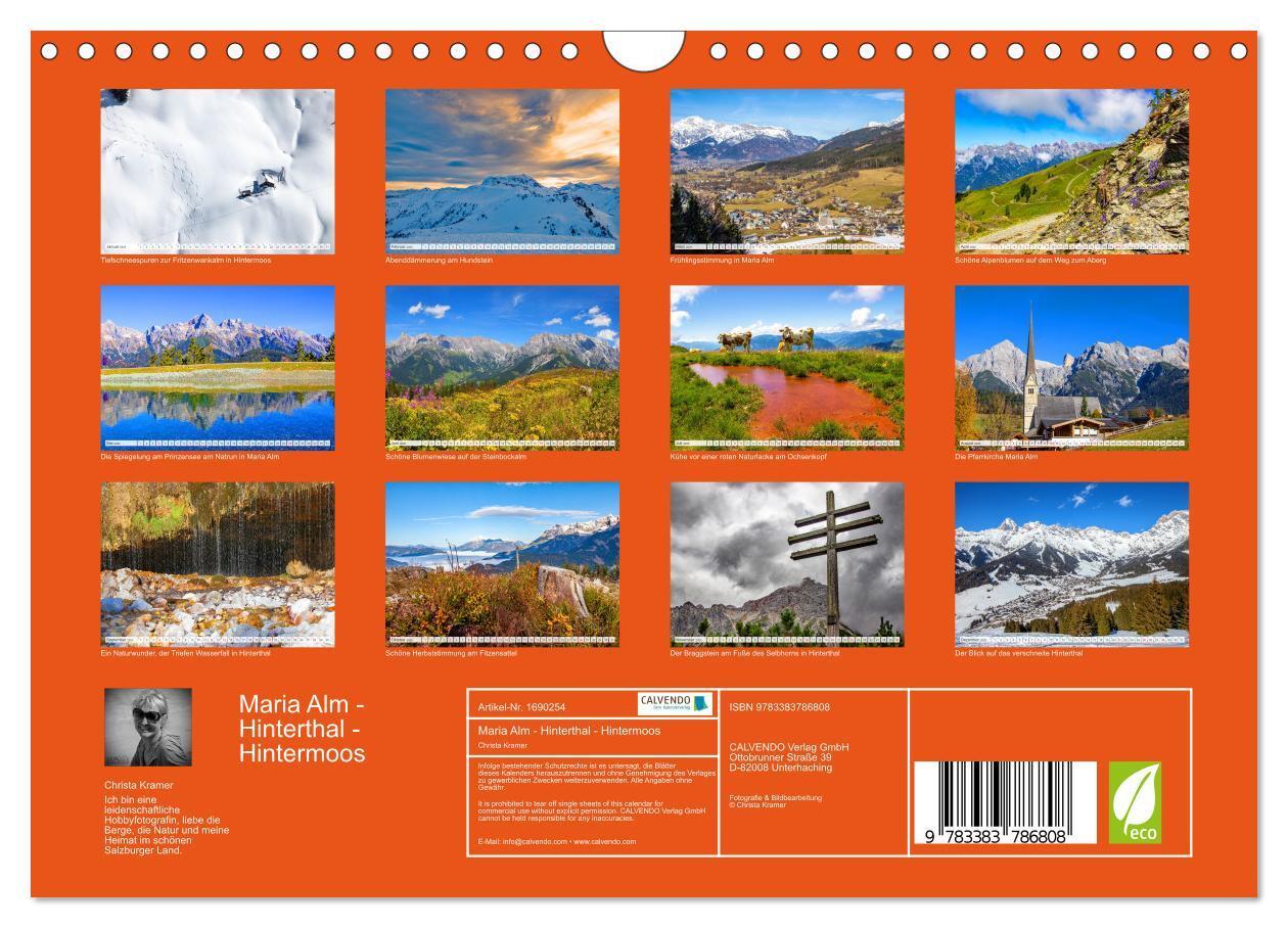 Bild: 9783383786808 | Maria Alm - Hinterthal - Hintermoos (Wandkalender 2025 DIN A4...