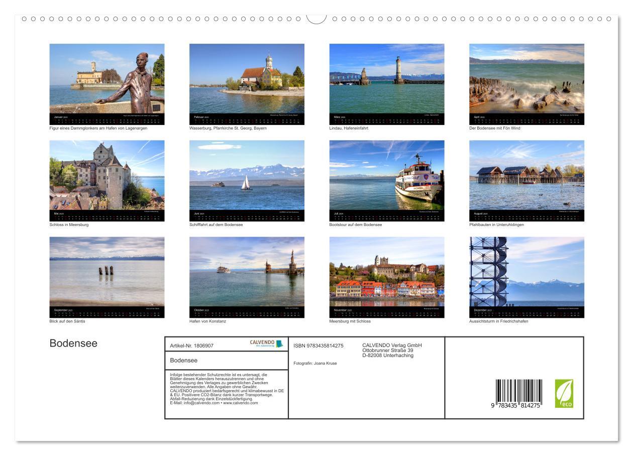 Bild: 9783435814275 | Bodensee (hochwertiger Premium Wandkalender 2025 DIN A2 quer),...