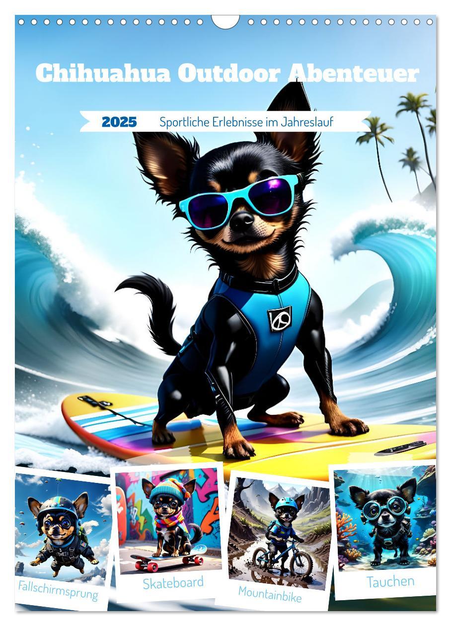 Cover: 9783457141717 | Chihuahua Outdoor Abenteuer (Wandkalender 2025 DIN A3 hoch),...