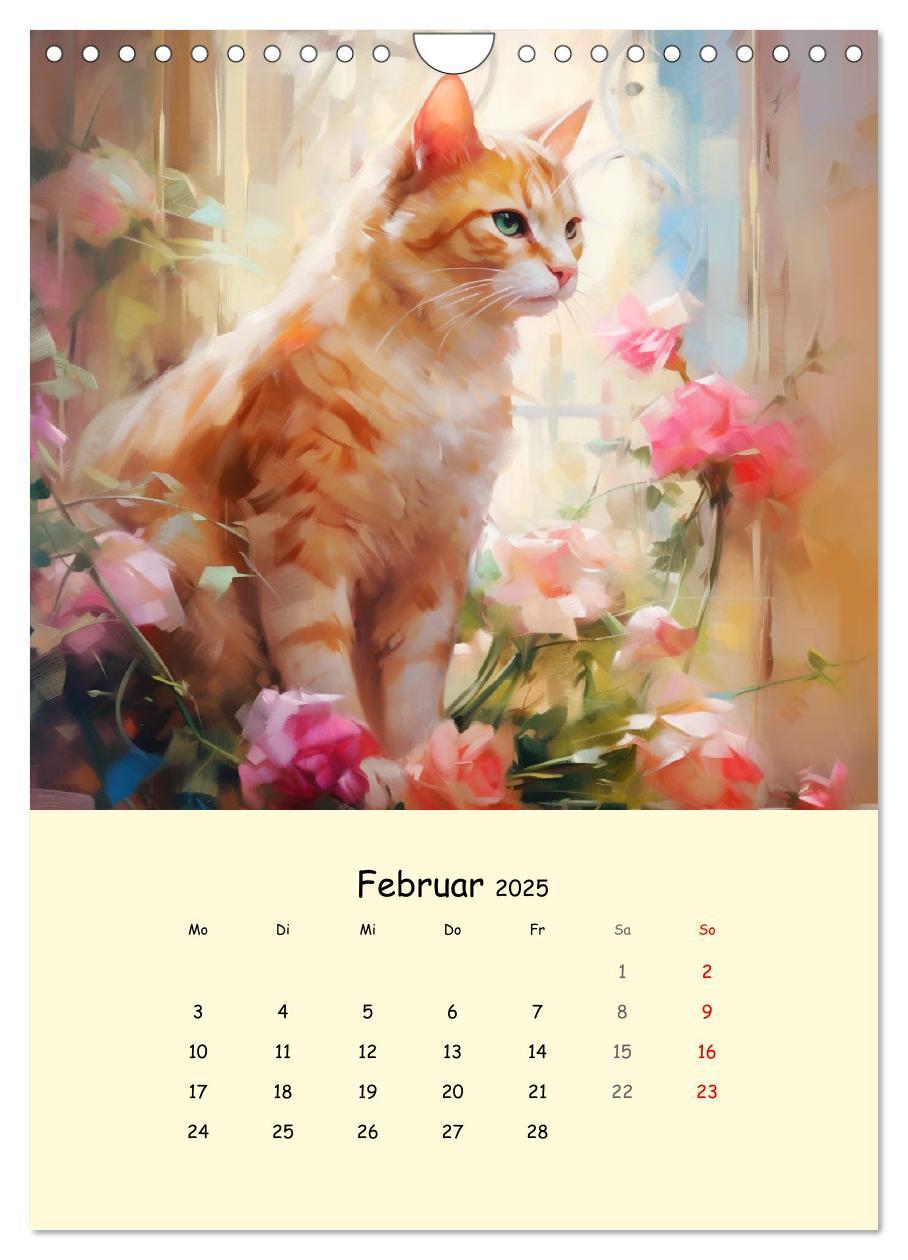 Bild: 9783435867363 | Liebliche Katzen. Anmut und Würde mit Blumen (Wandkalender 2025 DIN...