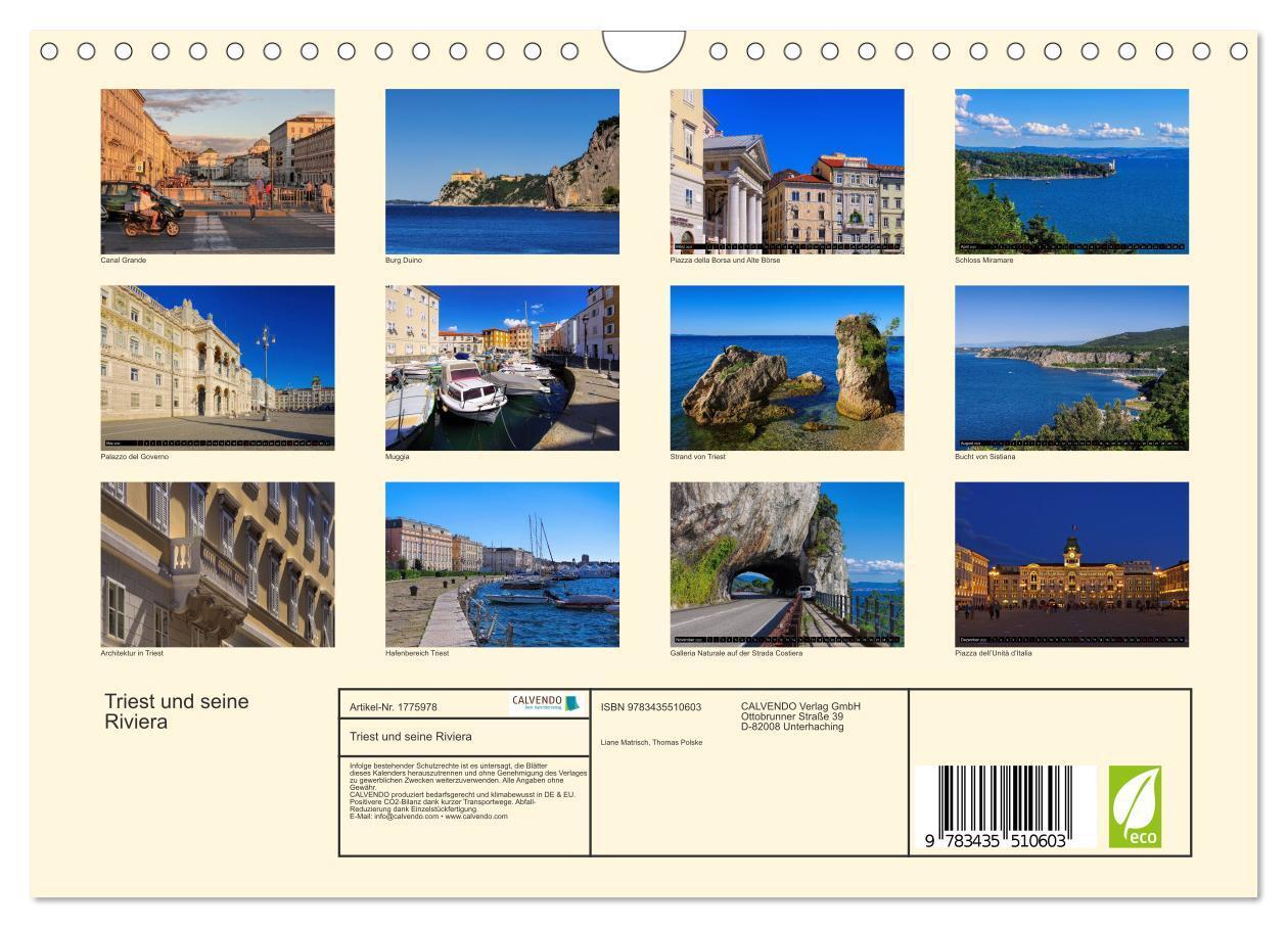 Bild: 9783435510603 | Triest und seine Riviera (Wandkalender 2025 DIN A4 quer), CALVENDO...