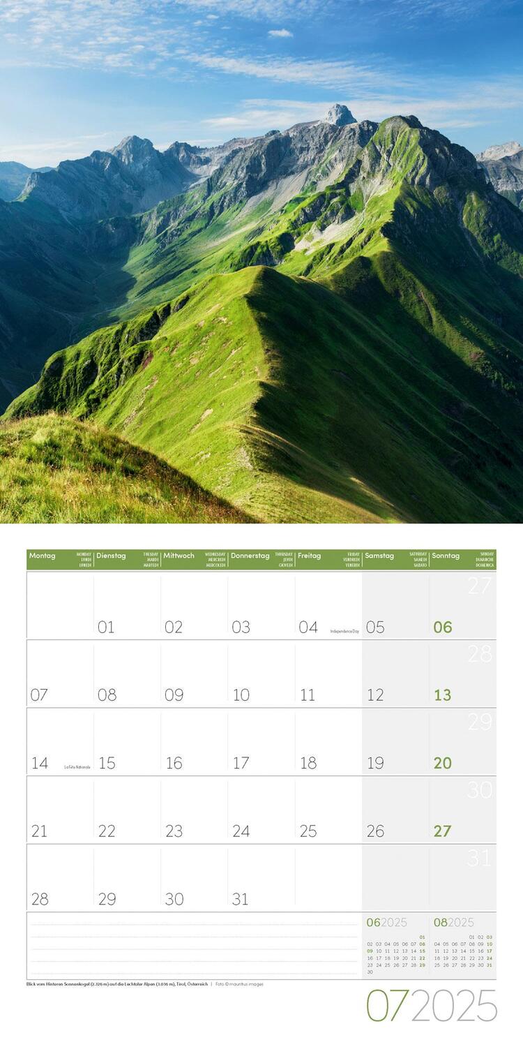 Bild: 9783838445144 | Alpen Kalender 2025 - 30x30 | Ackermann Kunstverlag | Kalender | 28 S.