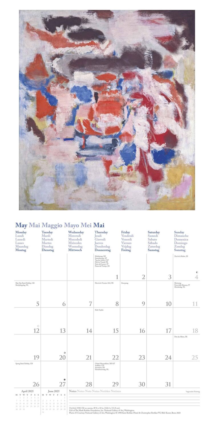 Bild: 4002725994110 | Mark Rothko 2025 - Wand-Kalender - Broschüren-Kalender - 30x30 -...