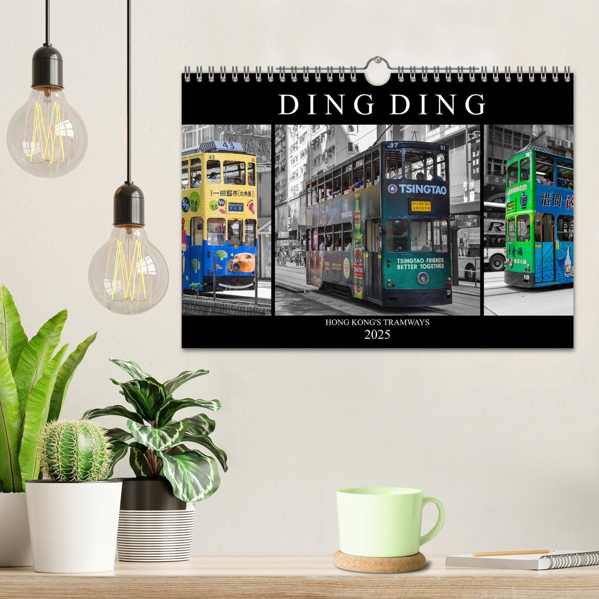 Bild: 9783435178339 | Ding Ding - Hong Kong's Tramways (Wandkalender 2025 DIN A4 quer),...