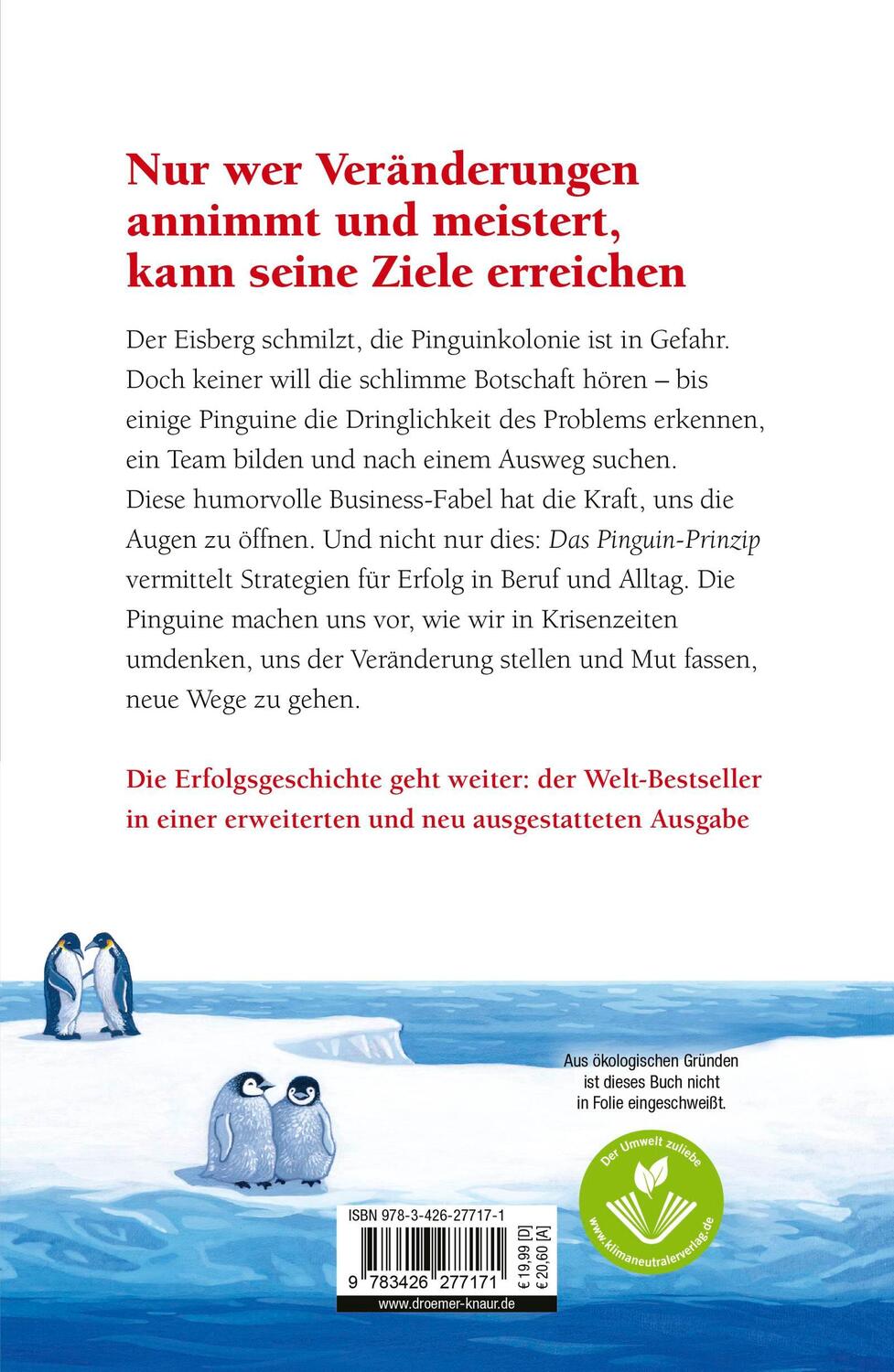 Rückseite: 9783426277171 | Das Pinguin-Prinzip | Wie Veränderung zum Erfolg führt | Buch | 160 S.