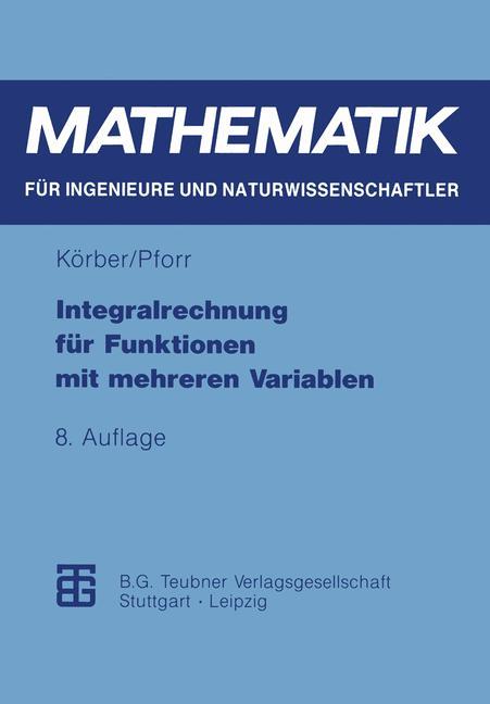 Cover: 9783815420423 | Integralrechnung für Funktionen mit mehreren Variablen | Pforr | Buch