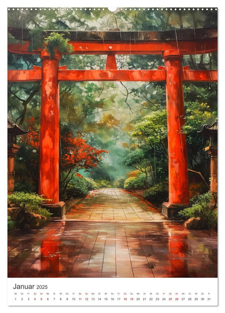 Bild: 9783383816079 | Japan. Impressionen im Aquarell-Stil (Wandkalender 2025 DIN A2...