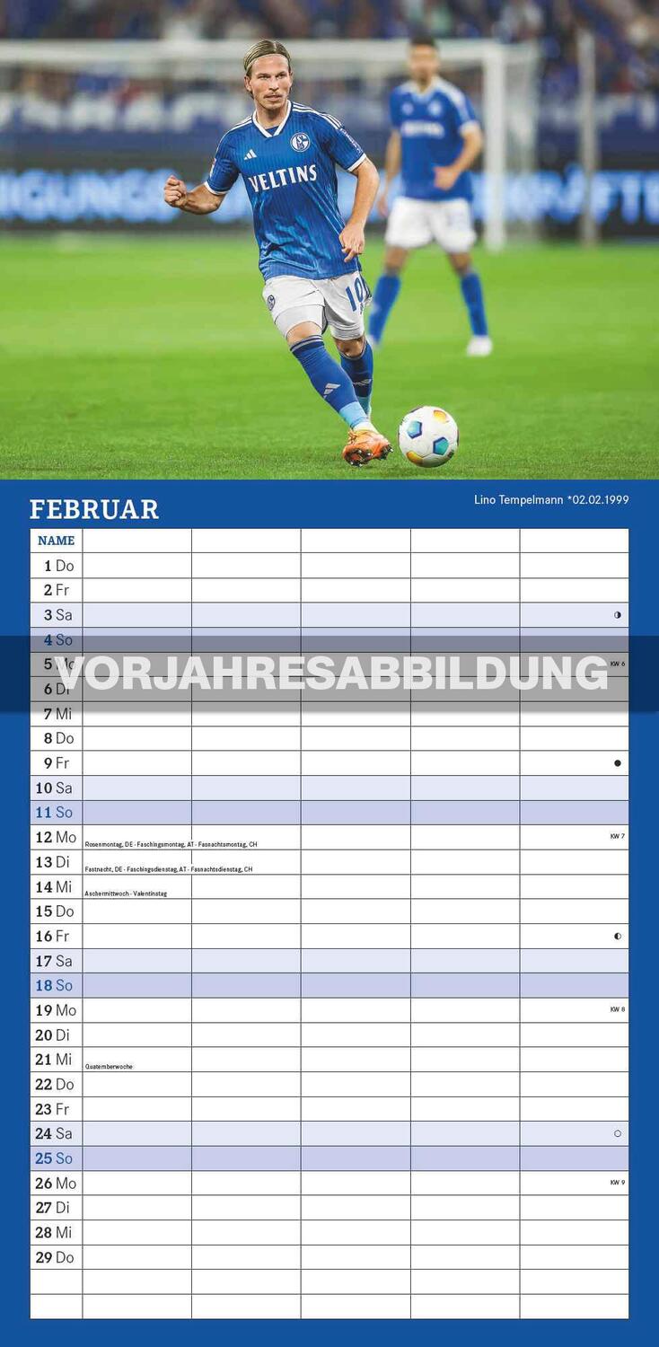 Bild: 4002725994455 | FC Schalke 04 2025 - Fanterminer - Fan-Kalender - Fußball-Kalender...