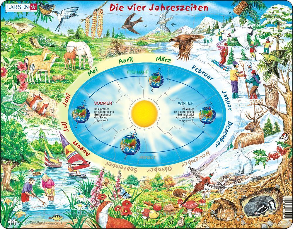 Cover: 7023852100479 | Die Jahreszeiten (Kinderpuzzle) | Spiel | In Spielebox | 2021 | Larsen