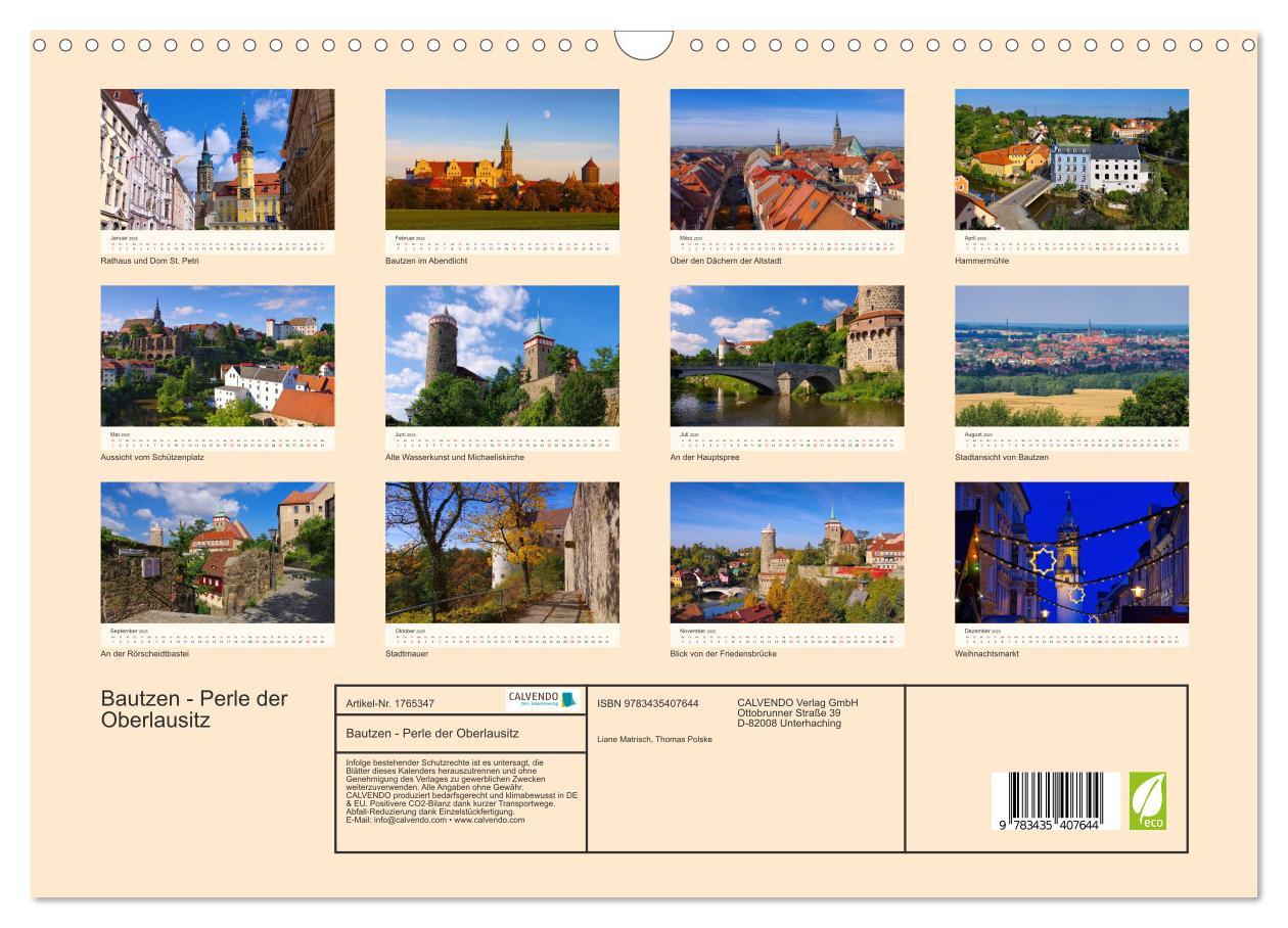 Bild: 9783435407644 | Bautzen - Perle der Oberlausitz (Wandkalender 2025 DIN A3 quer),...