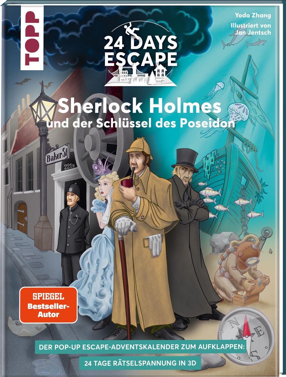 Cover: 9783735852595 | 24 DAYS ESCAPE 3D Pop-Up-Adventskalender- Sherlock Holmes und der...