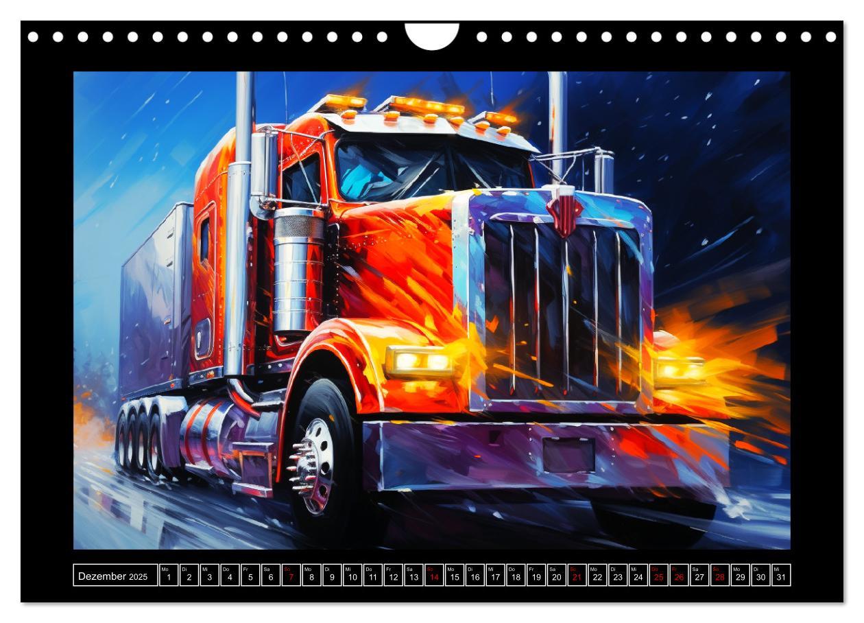 Bild: 9783383857324 | Langhauber Paintings. Trucks in lebendigen Farben (Wandkalender...