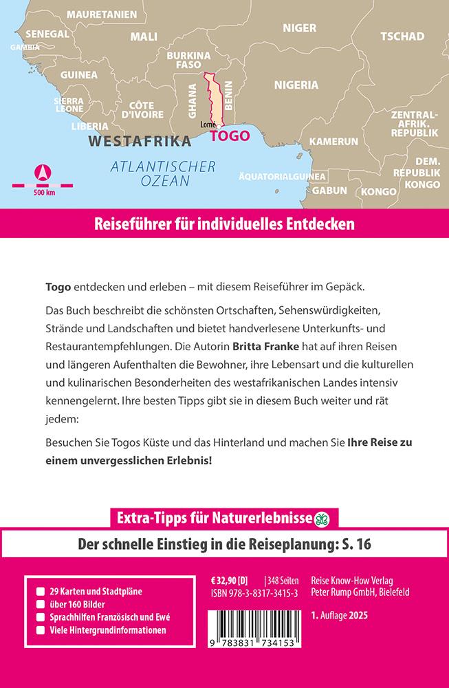 Rückseite: 9783831734153 | Reise Know-How Reiseführer Togo | Britta Franke | Taschenbuch | 348 S.