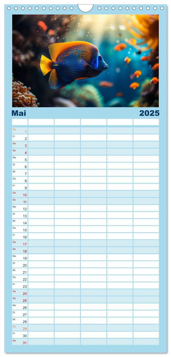 Bild: 9783457191538 | Familienplaner 2025 - Exotische Fische mit 5 Spalten (Wandkalender,...