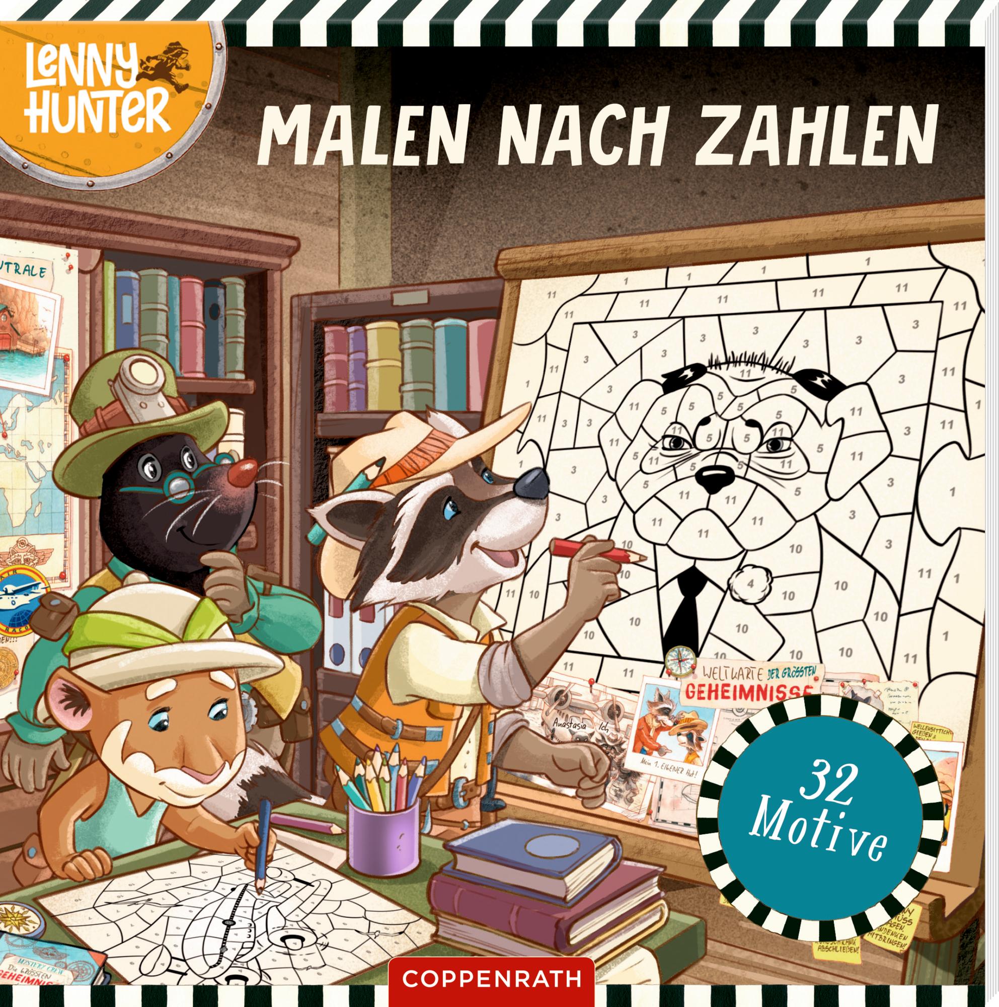 Cover: 9783649648468 | Malen nach Zahlen | 32 coole Motive (Lenny Hunter) | Silvio Neuendorf