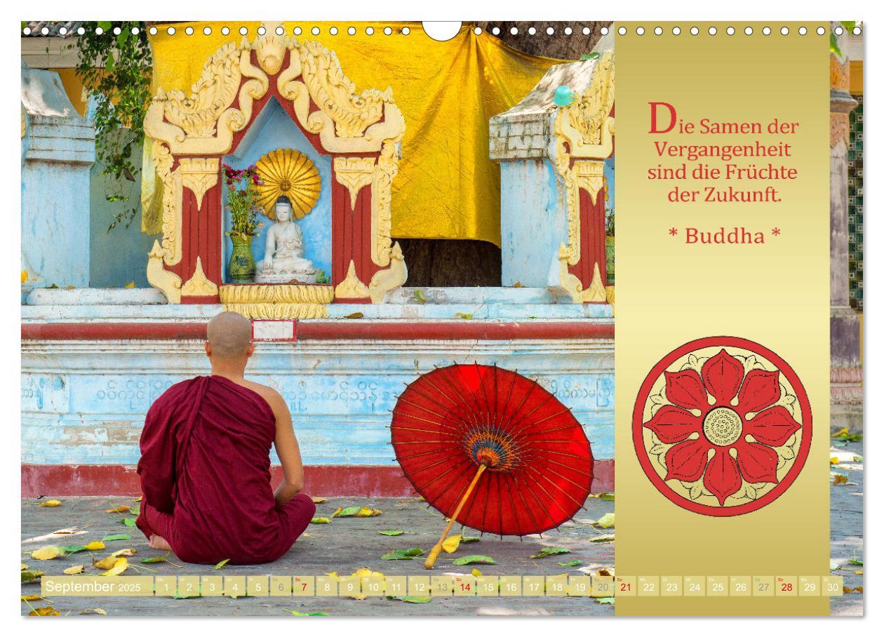 Bild: 9783435081394 | BUDDHAS WORTE - Buddhistische Weisheiten (Wandkalender 2025 DIN A3...